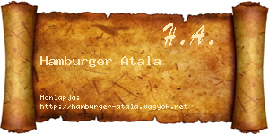 Hamburger Atala névjegykártya